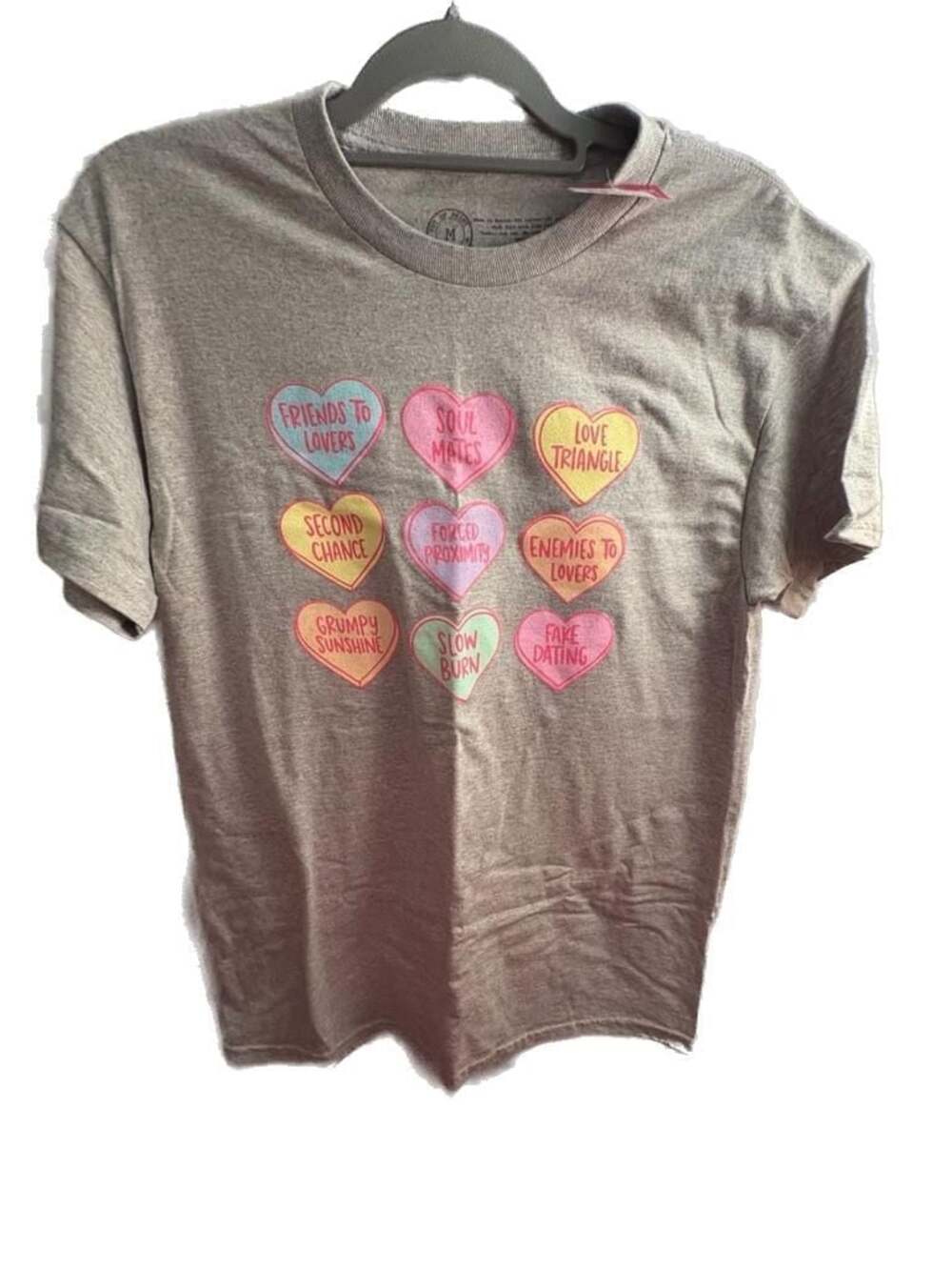 Out of Print Sweet Reads Romance Tropes Conversation Hearts Graphic T-Shirt